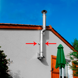 Abraçadeira c/apoio regulável 4/8 cm em Inox