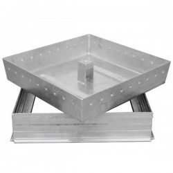 Tampa oculta + aro em aço galvanizado 50x50