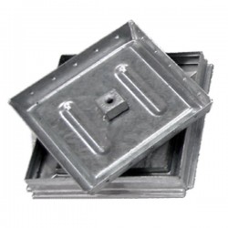 Tampa oculta + aro reforçado em aço galvanizado C250 40x40 cm