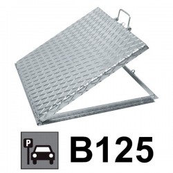 Tampa de inspeção em aço galvanizado 80x80 cm