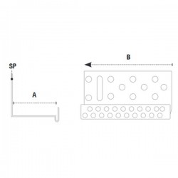 Perfil de arranque em alumínio para isolamento ETICS exterior 50 mm