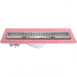 Canal de duche italiana em grelha Inox 45cm