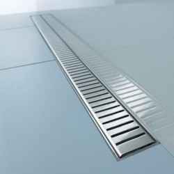 Canal de duche italiana em grelha Inox 45cm
