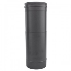 Tubo de chaminé extensível em Inox simples 38/56 cm Preto / antracite