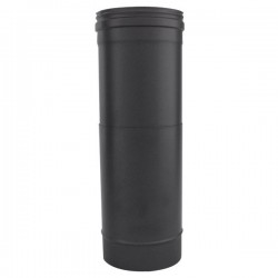 Tubo de chaminé extensível em Inox simples 15/25 cm Preto / antracite