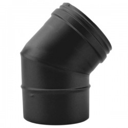 Curva 45ª para chaminé em Inox simples Preto / antracite