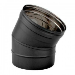 Curva 30º para chaminé em Inox simples Preto / antracite