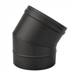 Curva 30º para chaminé em Inox simples Preto / antracite