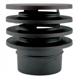 Chapéu Saturno para chaminé em Inox simples Preto / antracite