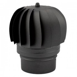Girândola para tubagem de chaminé em aço Inox simples Preto / antracite