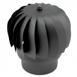 Girândola para tubagem de chaminé em aço Inox simples Preto / antracite