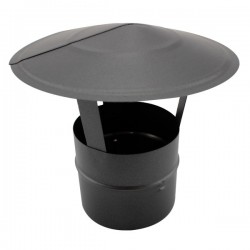 Chapéu para chaminé em Inox simples Preto / antracite