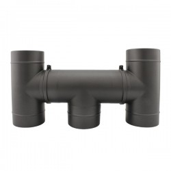 Chapéu anti-tempestade para chaminé em Inox simples Preto / antracite