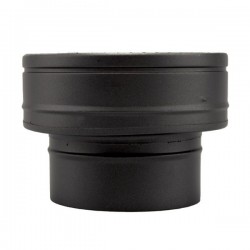Adaptador de chaminé simples para parede dupla em Inox Preto / antracite