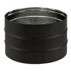 União macho para chaminé em Inox simples Preto / antracite