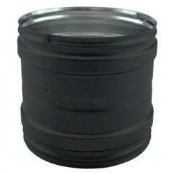União fêmea para chaminé em Inox simples Preto / antracite