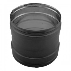 União fêmea para chaminé em Inox simples Preto / antracite