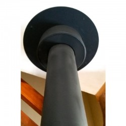 Remate de teto em madeira Inox Preto-anthracite