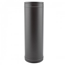 Tubo rígido Inox parede dupla isolado 1m Preto / antracite