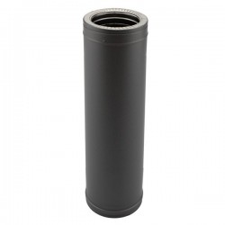 Tubo rígido Inox parede dupla isolado 1m Preto / antracite