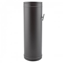 Tubo c/registo parede dupla isolado 1M Preto / antracite