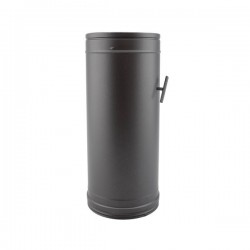 Tubo c/registo parede dupla isolado 50cm Preto / antracite