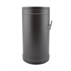 Tubo c/registo parede dupla isolado 33cm Preto / antracite