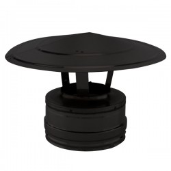 Chapéu Chinês de chaminé em Inox parede dupla Preto / antracite