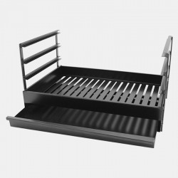Grelhador de Pousar em Aço Preto 50x40 | Churrasqueira BBQ Exterior