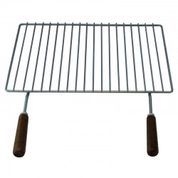 Grelha barbecue BBQ Inox com punhos em madeira 78x38