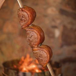 Espeto para churrasco BBQ 60 cm em aço Inox
