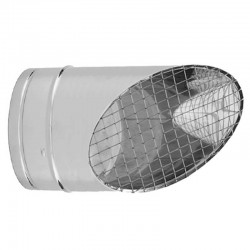 Chapéu bico de pato para chaminé em Inox simples