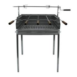 Barbecue BLAZE com Espeto e Pés em Inox 80x40 | Churrasqueira a Carvão