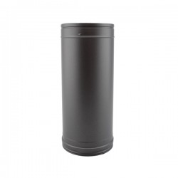 Tubo rígido Inox parede dupla isolado 50cm Preto / antracite