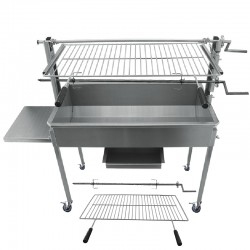Churrasqueira a Carvão BlazeElite com Grelha Elevatória e Espeto em Inox