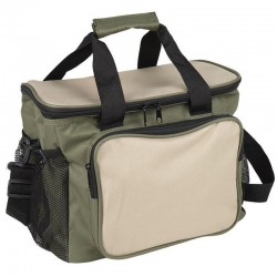 Saco térmico verde e bege 35l