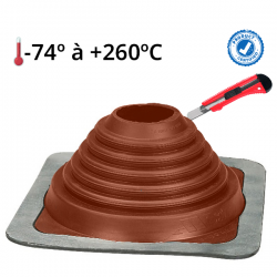 Membrana impermeável em Silicone para chaminé Pipeco Nº 6 Ø121 ao Ø254 mm