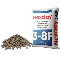 Granulo de argila expandida 6,3 - 12,5 mm saco 50L