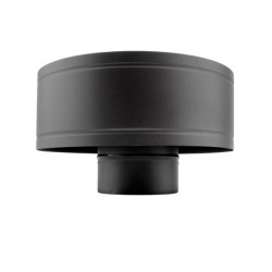 Chapéu anti-chuva para chaminé em aço Inox parede dupla Preto / antracite