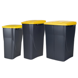 Caixote do lixo reciclagem amarelo 45L