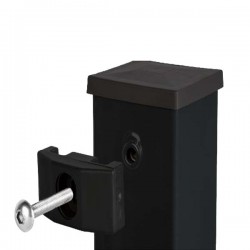 Abraçadeira TOP preto RAL9005 parafuso métrico inox