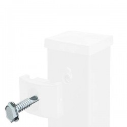 Abraçadeira TOP branco RAL9016 parafuso autoperfurante zincado