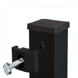 Abraçadeira TOP preto RAL9005 parafuso autoperfurante zincado