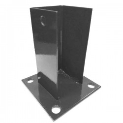 Base metálica pequena cinzento escuro RAL7016