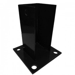 Base metálica pequena preto RAL9005