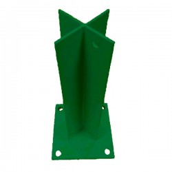 Base metálica de canto verde RAL6005