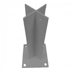Base metálica de canto cinzento claro RAL7040