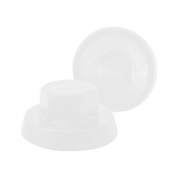 Tampa para bucha metálica branco RAL9016