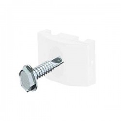 Abraçadeira TOP branco RAL9016 parafuso autoperfurante zincado