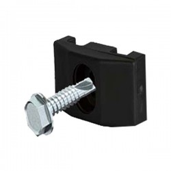 Abraçadeira TOP preto RAL9005 parafuso autoperfurante zincado
